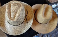 (2) Straw Cowboy Hats