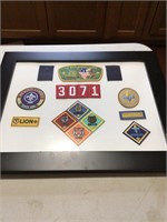Framed scouting patch group