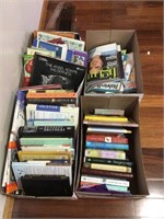 Boxes of books & magazines x 4