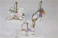 1989 Lenox Carousel Christmas Ornaments