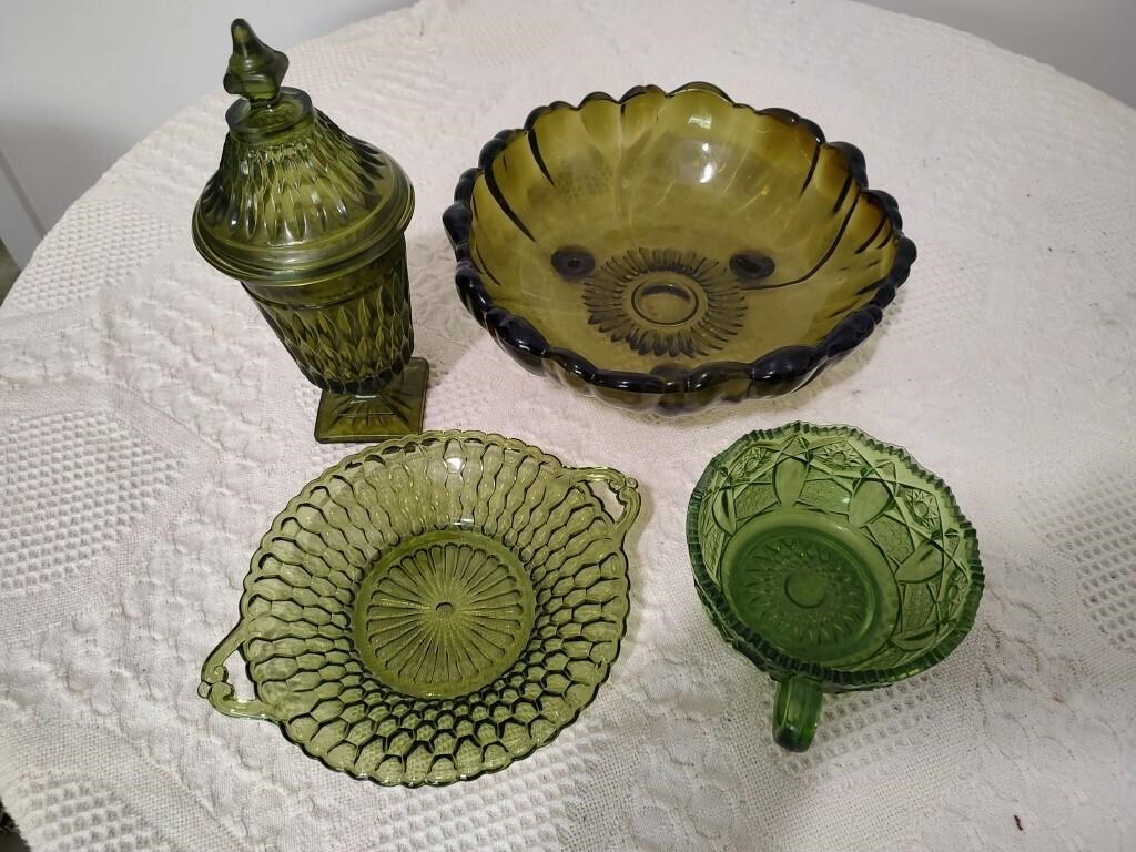 Green Glass Items