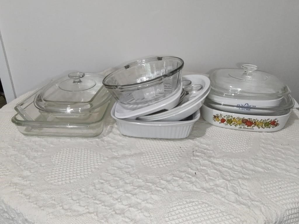 Assorted Casserole Dishes and Lids