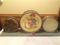 Vintage Kids Toy Drum Set