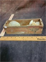 Vintage Cheese Box w/ Marble Figure As Is