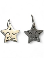 Sterling Star Earrings 8.5g 925