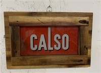 framed CALSO gas pump panel
