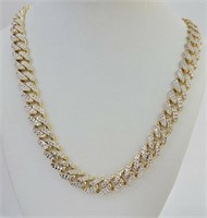 10 Kt Diamond Cut Fancy Link Chain Necklace