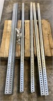 (6) 1-1/2" x 1-1/2" x 6' Slotted Metal Posts