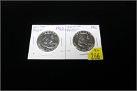 2- Franklin Proof half dollars: 1960, 1961