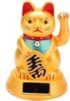 Lucky Waving Cat Solar Feng Shui