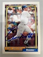 Brewers Paul Molitor Signed Card with COA