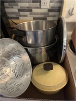 Strainer and cooking pots