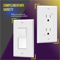 Enerlites 1-Gang Decorator Outlet Wall Plate A99