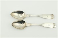 Pair Charles Blake Baltimore MD Coin Silver Spoons