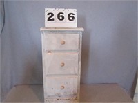 White 3-drawer wood cabinet