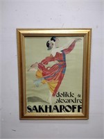 Clotilde and Alexandre Sakharoff Art Deco Litho