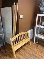 Twin Wooden Head & Foot Board W/ Rails