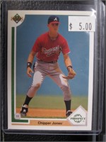 1991 UPPER DECK CHIPPER JONES ROOKIE CARD