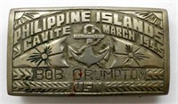 PHILIPPINE ISLAND USN BELT BUCKLE 1945