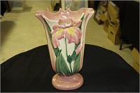 Camark Pottery Iris Pattern Vase 11 1/4" Tall