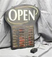 Open Lighted Sign, Works Per Seller