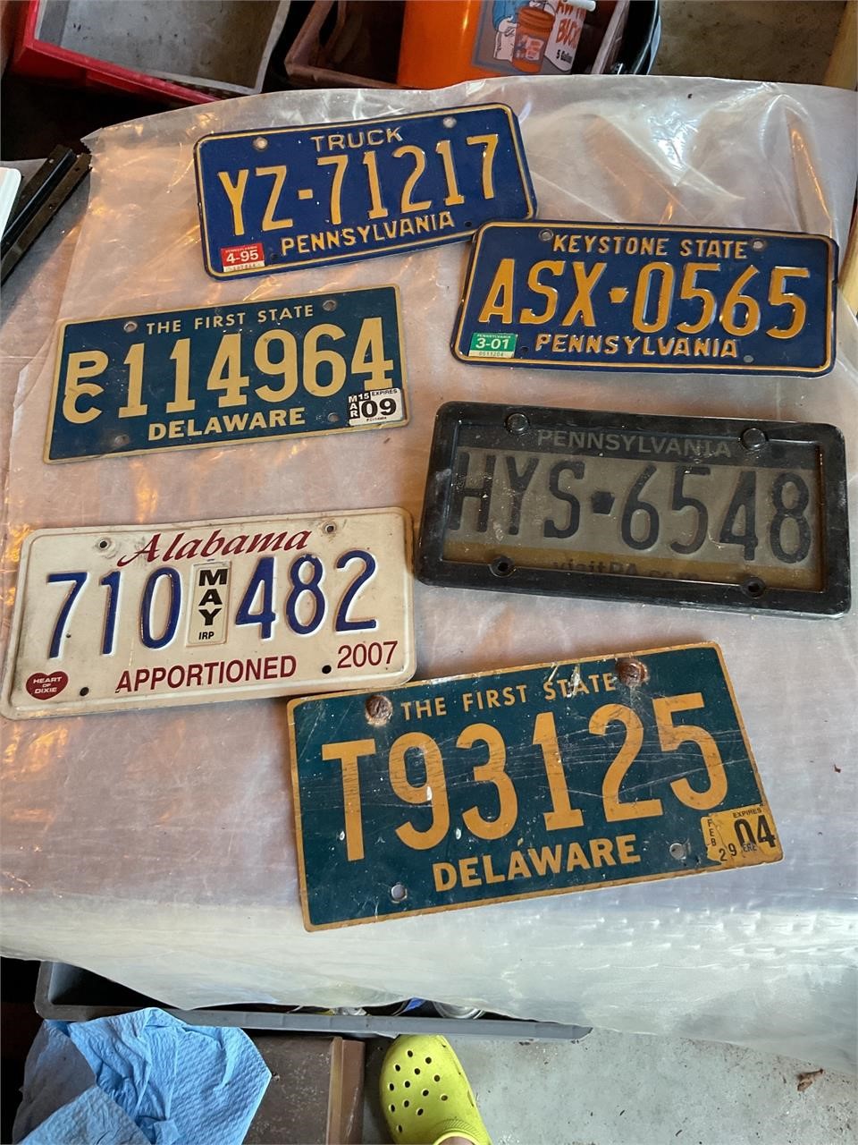 License plate lot