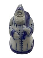Eldreth Cobalt Blue Stoneware Santa & Sack