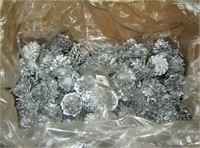 Silver Christmas Decorations Cones Garland