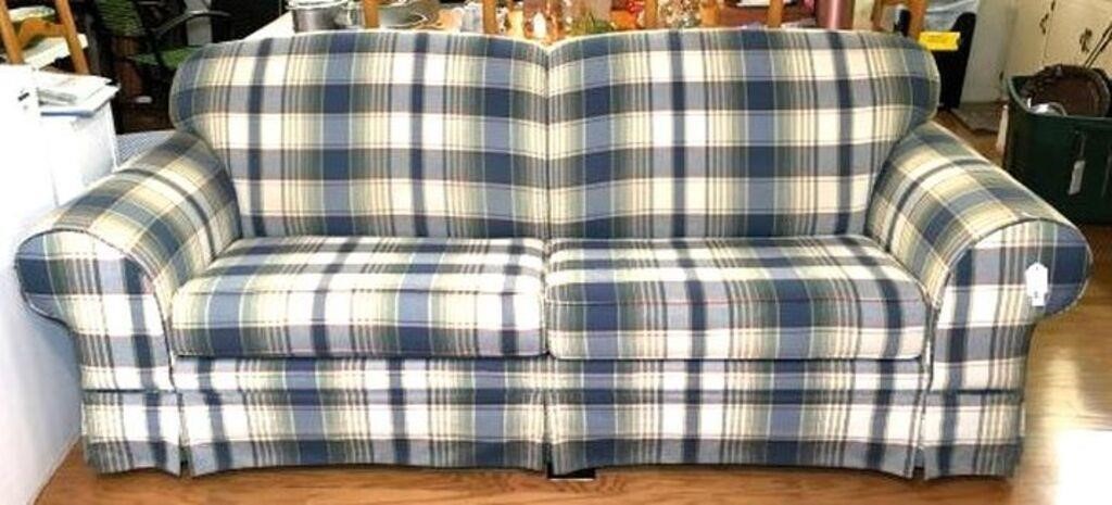 Plaid Sleeper Sofa