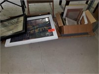 LOT OF PICTURE FRAMES AND PUZZLE PICTURE