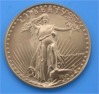 1986 $50 LIBERTY 1 OZ. FINE GOLD US COIN, ROMAN