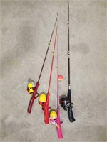 Kids fishing poles lot