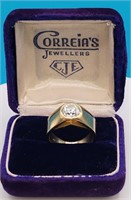 Men's Diamond Ring 18k Yellow Gold / 2.75 ct