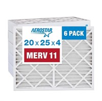Aerostar 20x25x4 MERV 11 Pleated Air Filter, AC