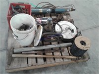Pallet-- pumps, cable crank, air hose reel