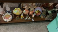 Shelf Lot of Assorted Easter Decorations