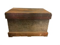 Large dovetailed antique tool chest