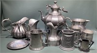 LARGE LOT OF VARIOUS PEWTER PIECES