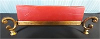 Red Bar Candle With Metal Holder