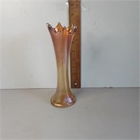 Carnival glass vase, 7 inch