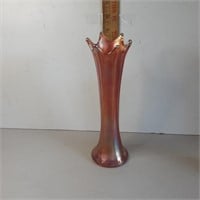 9 inch Carnival glass vase