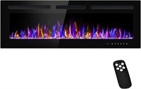 50 Electric Fireplace Wall Mounted w/Remote