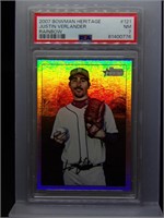 Justin Verlander 2007 Bwman Heritage Rainbow PSA 7