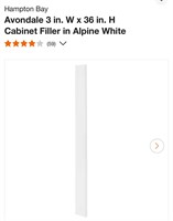 Cabinet Filler in Alpine White