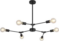 Qcyuui Black Sputnik Chandelier Modern Semi Flush