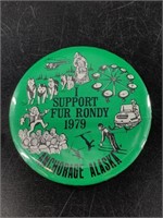 1979 Fur Rondy booster button