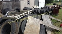 Group of used tires