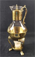 FB Rogers Silver Company Brass 9 Cup Warm Carafe