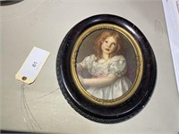 ANTIQUE FRAME AND PICTURE