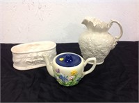 PITCHER,TEAPOT AND COVERED DISH